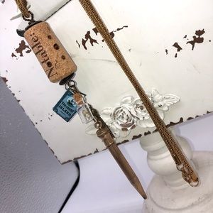 Handmade pirate treasure cork necklace